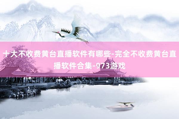 十大不收费黄台直播软件有哪些-完全不收费黄台直播软件合集-973游戏